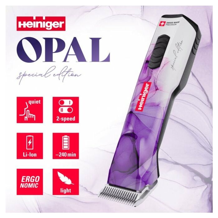 Heiniger Opal Special Edition Cordless Animal Clipper Purple