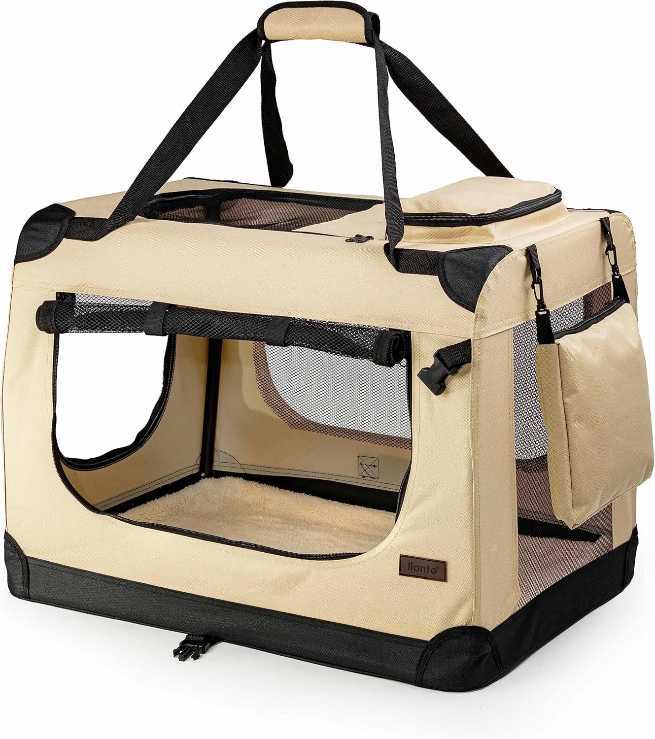 Foldable Soft Sided Pet Crate for Dogs & Cats