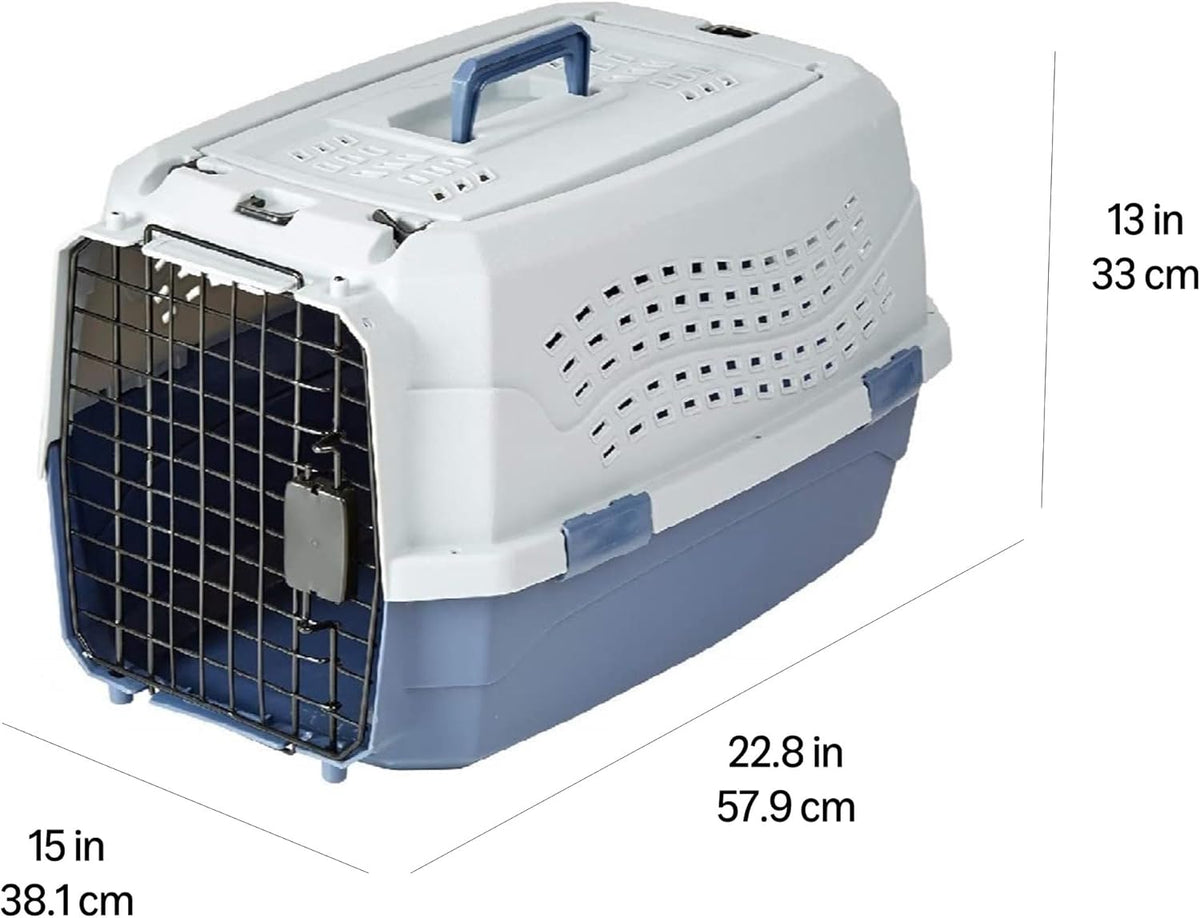 Hard-Sided Pet Carrier with Ventilation & Metal Door