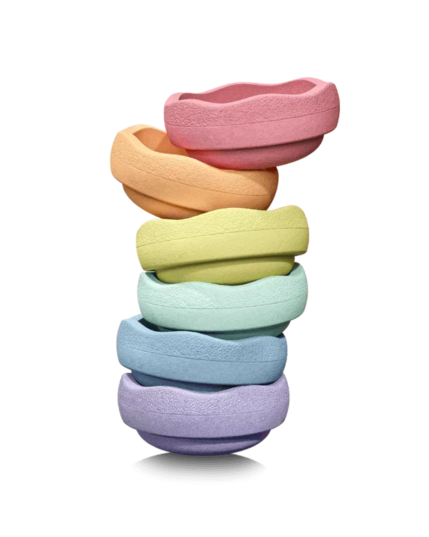 Stapelstein® Original Rainbow 6-Piece Set – Creative Balance & Movement Play Set