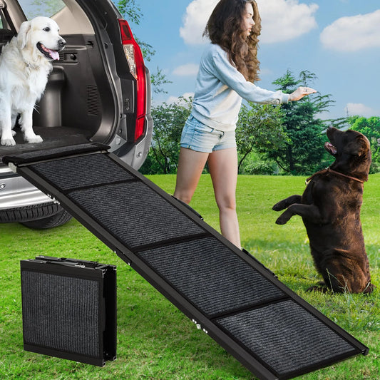 Foldable Dog Car Ramp with Non-Slip Surface