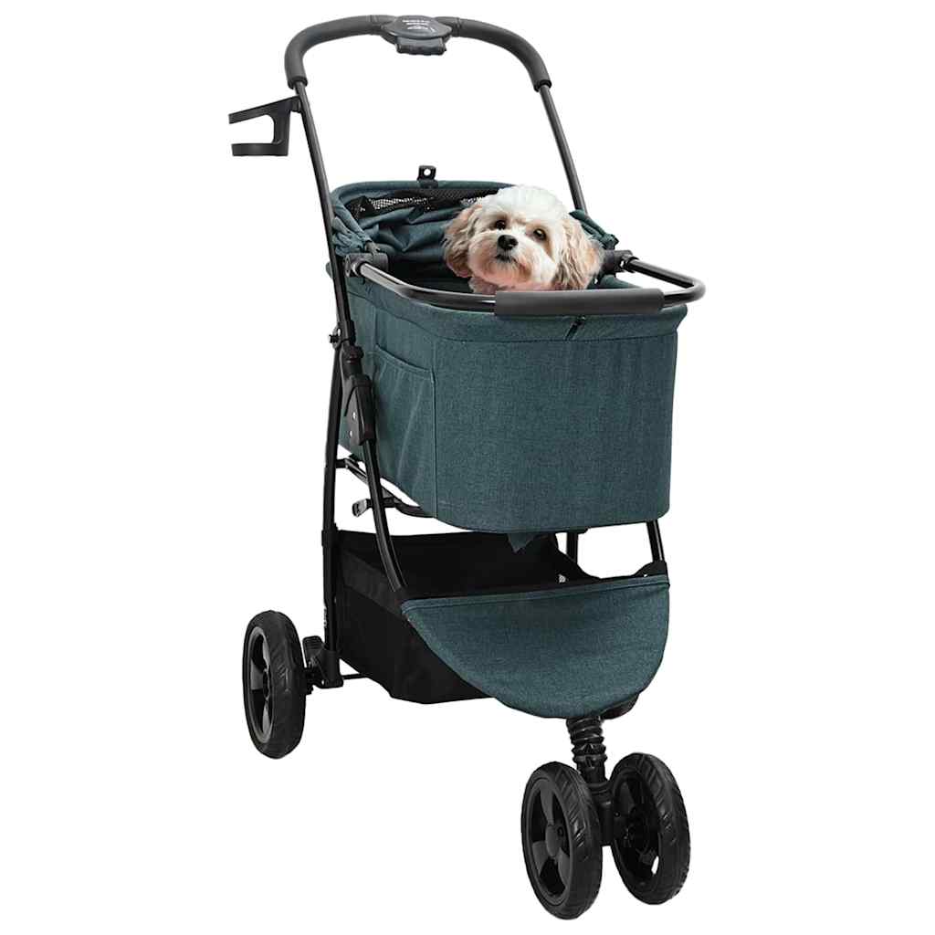 Wheel Foldable Pet Stroller for Dogs & Cats with Rain Cover