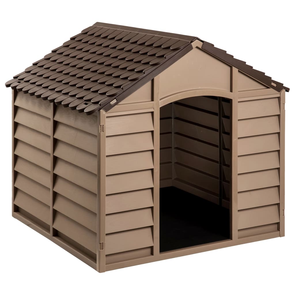 Outdoor Dog House Weather-Resistant Pet Kennel with Sloped Roof