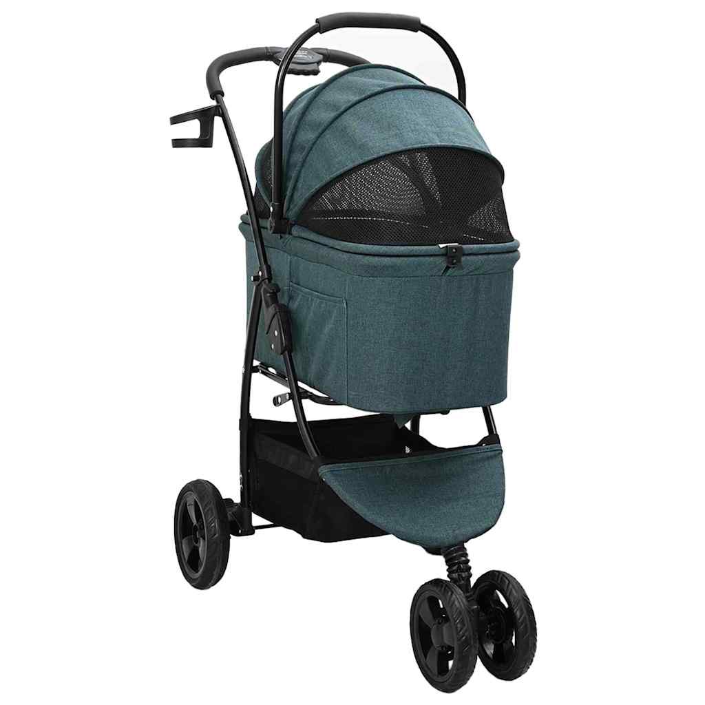 Wheel Foldable Pet Stroller for Dogs & Cats with Rain Cover