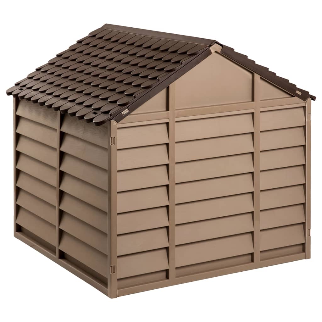 Outdoor Dog House Weather-Resistant Pet Kennel with Sloped Roof