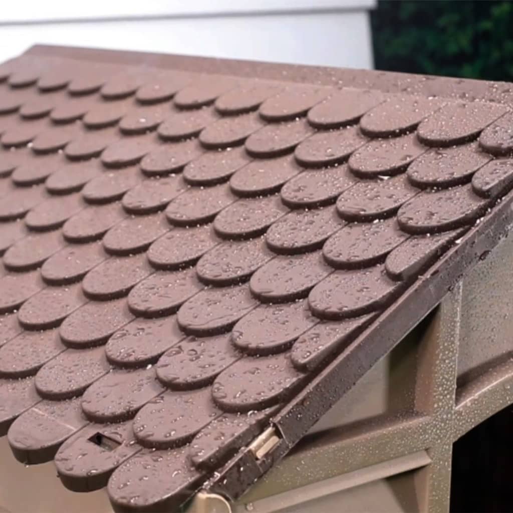 Outdoor Dog House Weather-Resistant Pet Kennel with Sloped Roof
