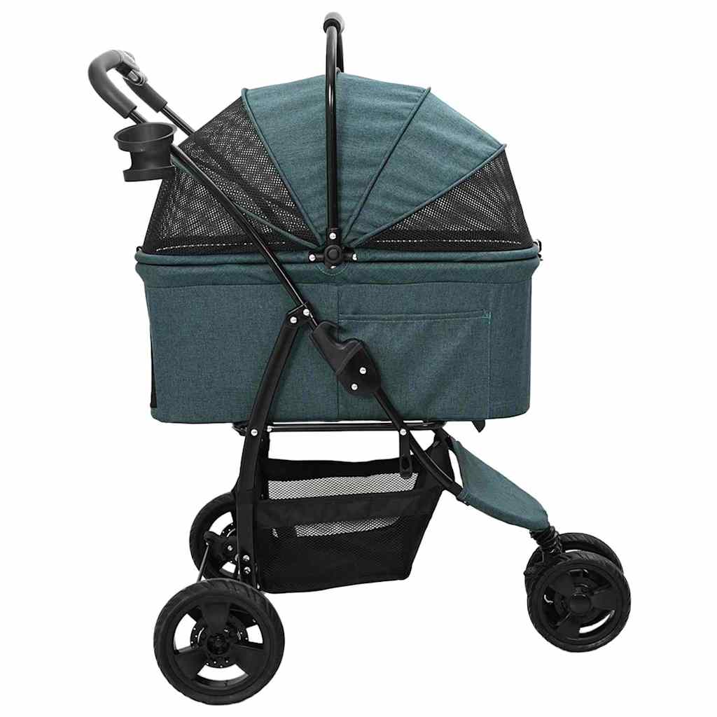 Wheel Foldable Pet Stroller for Dogs & Cats with Rain Cover