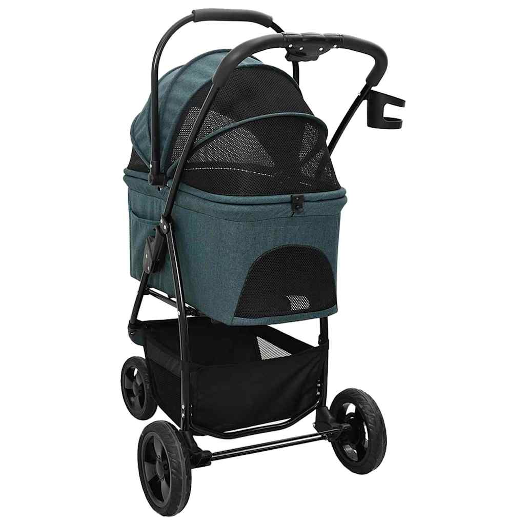 Wheel Foldable Pet Stroller for Dogs & Cats with Rain Cover